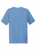 Light blue crewneck t-shirt back view