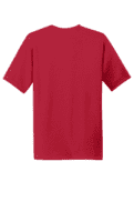 Back view of plain red t-shirt