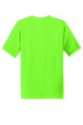 Neon green plain t-shirt back view