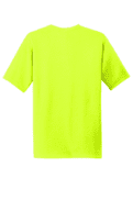 Neon yellow short-sleeve T-shirt back view