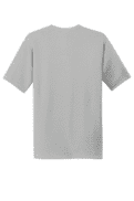 Back view of plain light gray T-shirt