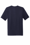 Plain navy blue t-shirt back view