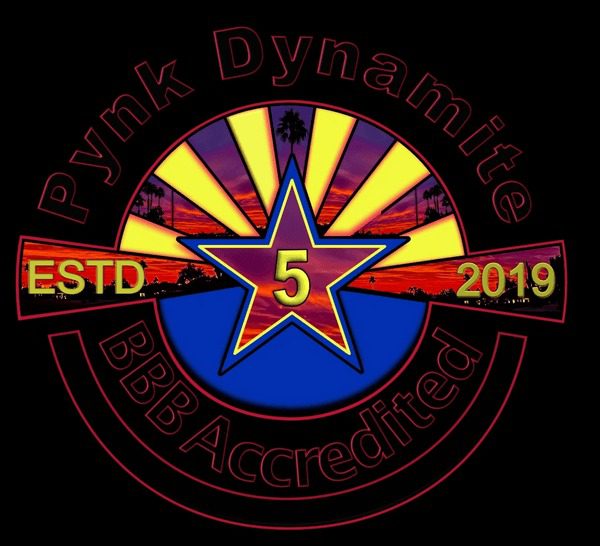 Five-star Pynk Dynamite sunset emblem